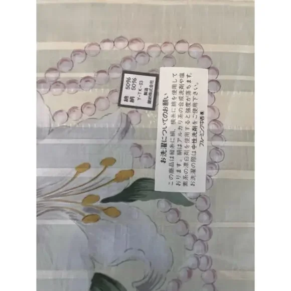 Christian Dior Vintage Floral Pearl Scarf – 20x20 – Silk/Cotton Blend - Picture 3 of 7